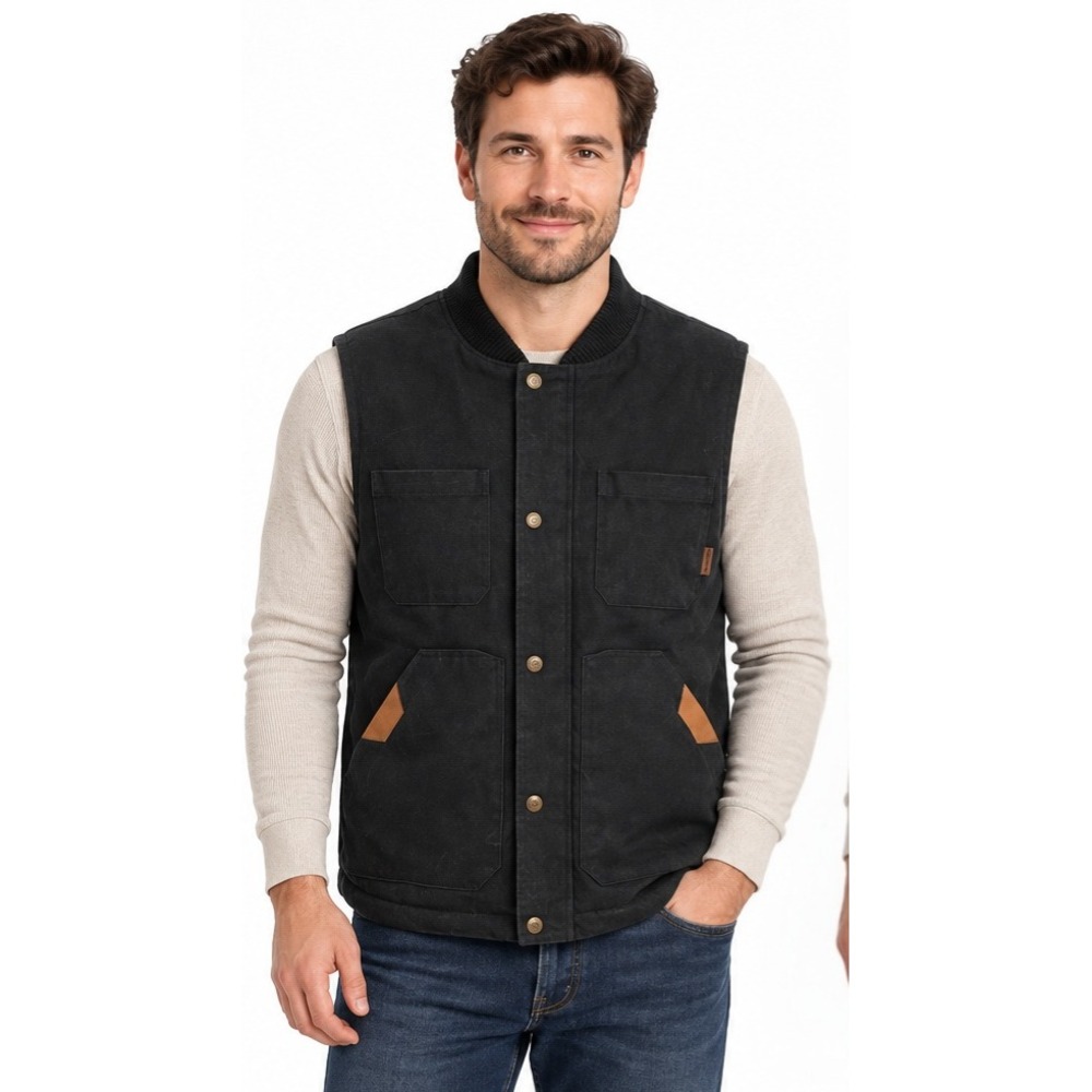 LEGENDARY WHITETAILS Cross Trail Concealed Carry Canvas Vest Black S/M